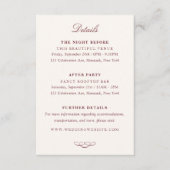 Timeless Elegance Wedding Informatiekaartje (Voorkant)