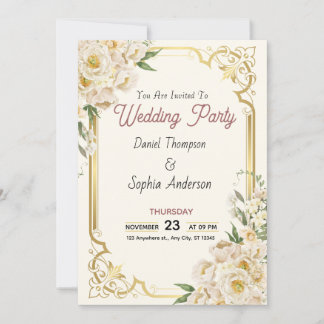 Timeless Elegance Wedding Invitation Kaart