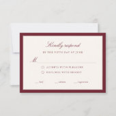 Timeless Elegance Wedding RSVP Kaartje (Voorkant)