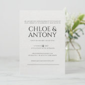Timeless, Elegant Wedding Invitation (Debout devant)