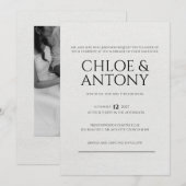 Timeless, Elegant Wedding Invitation Kaart (Voorkant / Achterkant)