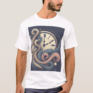 Timeless Flow – Uniek T-shirt met klokthema