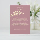 Timeless Flower Weddenschap Informatiekaartje (Staand voorkant)