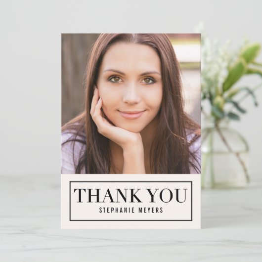 Timeless Grid EDITABLE KLOR Dank u wel kaart (Staand voorkant)