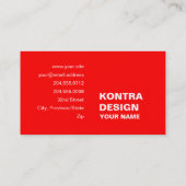 Timeless Huge Letter Visitekaartje (rood en wit) (Achterkant)