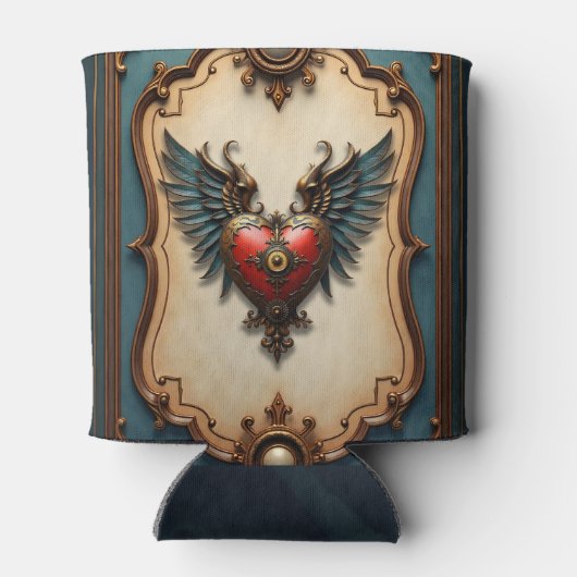 Timeless love, surreal elegance in steampunk style blikjeskoeler (Achterkant)