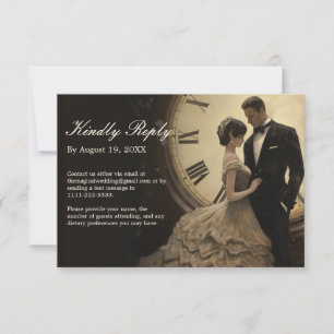 Timeless Love    thema bruiloft RSVP Kaartje