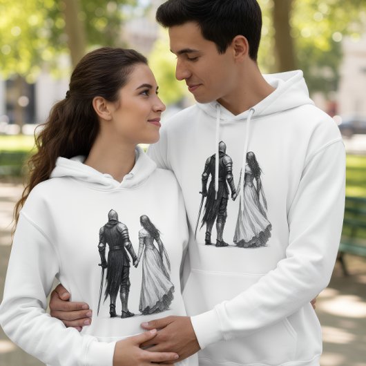 Timeless Medieval Romance Illustration Hoodie