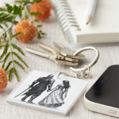 Timeless Medieval Romance Illustration Sleutelhanger (Voorkant Rechts)