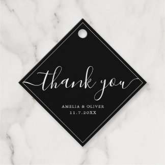 Timeless Modern Minimalist Wedding | Thank You Bedankjes Labels