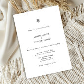 Timeless Monochrome Wedding Invitation
