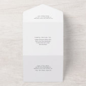 Timeless Monogram QR Code Modern Wedding All In One Uitnodiging (Buitenkant)