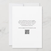 Timeless Monogram QR Code Modern Wedding Kaart (Achterkant)