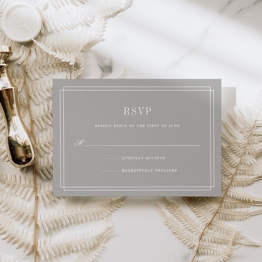 Timeless RSVP-kaart | Greige RSVP Kaartje