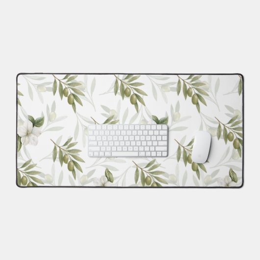 Timeless Sage Olive Watercolor Chic (Clavier et souris)