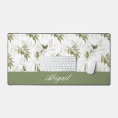Timeless Sage Olive Watercolor Name  (Clavier et souris)