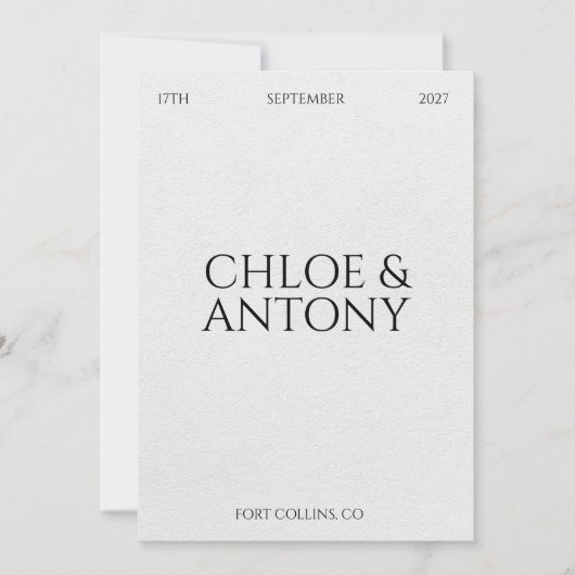 Timeless, Save The Date (Devant)