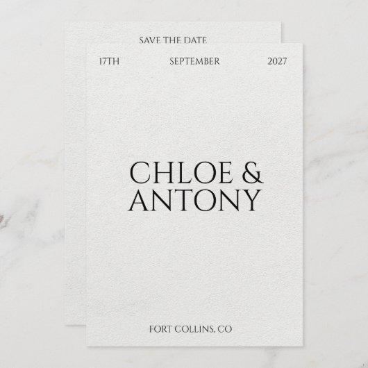 Timeless, Save The Date (Devant / Derrière)