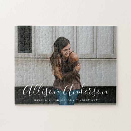 Timeless Script Photo Afstuderen Legpuzzel (Horizontaal)