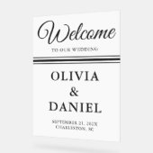 Timeless Script Wedding Welcome Sign Acryl Bord (Hoek)