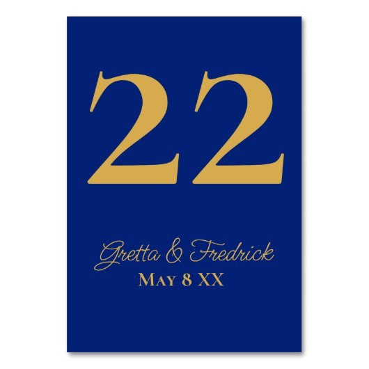 Timeless Simple Elegance Royal Blue Weddenschap Kaart (Voorkant)