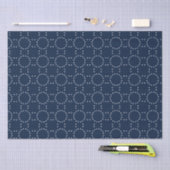 Timeless Stippen Pattern Elegant Dark Blue Modern Tissuepapier (Craft)