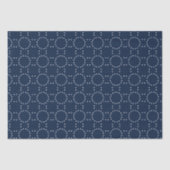 Timeless Stippen Pattern Elegant Dark Blue Modern Tissuepapier (Voorkant)
