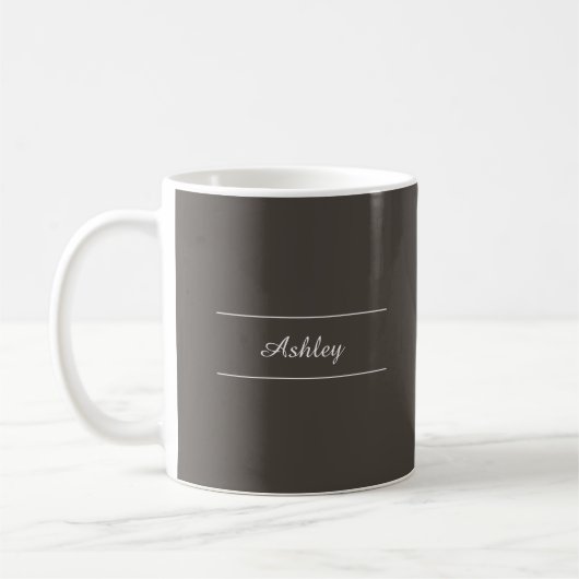 Timeless - Terrain Brown Name Mug (Gauche)