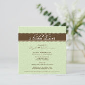 Timeless Vrijgezellenfeest Invite (sage/chocolade) Kaart (Staand voorkant)