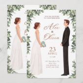 Timeless Wedding Invitation Elegant Classic Design (Devant / Derrière)