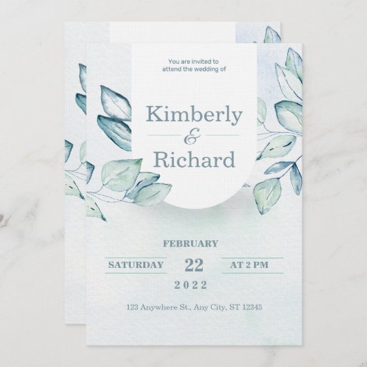 Timeless Wedding Invitation | Elegant Minimal (Devant / Derrière)