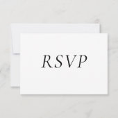 Timeless White Elegant Wedding RSVP Card (Dos)