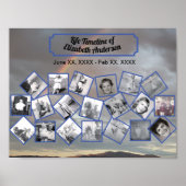 Timeline Photo Collage with Rainbow Poster (Voorkant)
