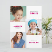 Timeline XL Faire-part de graduation photo (Debout devant)