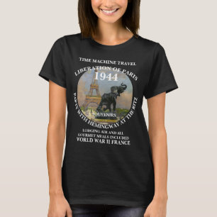 TIMEMACHINE REIS VRIJHEID PARIS DRINK BUS TOUR T-SHIRT