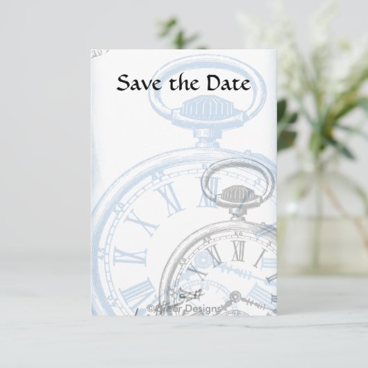 Timepiece Heure Pocketwatch Invitations Invitation (Debout devant)