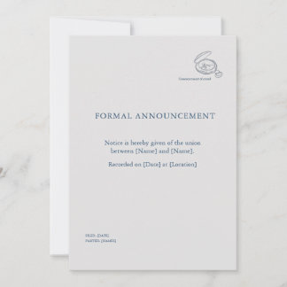 Timepiece- Minimalist Union Announcement  Kaart