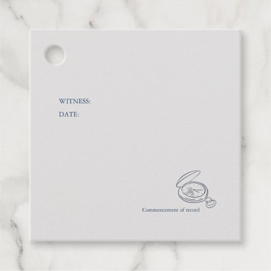 Timepiece- Minimalist Wedding Bedankjes Labels (Voorkant)