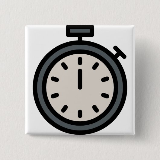 timer vierkante button 5,1 cm (Voorkant)