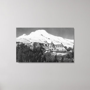 Timerline Lodge en Mt. Hood Photografie Canvas Afdruk