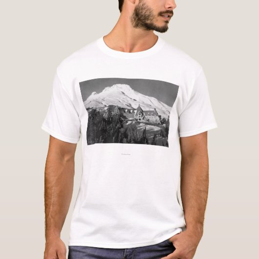 Timerline Lodge en Mt. Hood Photografie T-shirt (Voorkant)