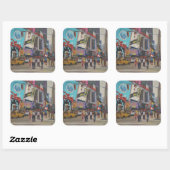 Times Square 2012 Vierkante Sticker (Vel)
