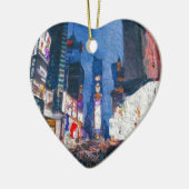 Times Square at Night Painting Keramisch Ornament (Links)