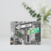 Times Square B&W Briefkaart (Staand voorkant)