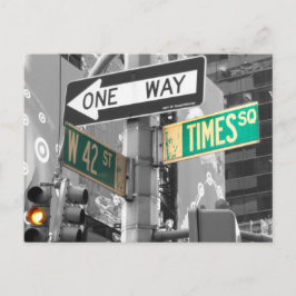 Times Square B&W Briefkaart