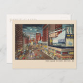  Times Square bij nacht met Neon Lights Briefkaart (Voorkant / Achterkant)