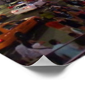 Times Square bij nacht Poster (Hoek)