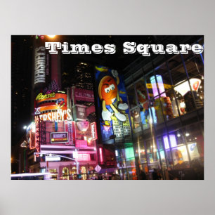 Times Square bij nacht Poster