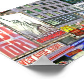Times Square bij nacht Poster (Hoek)