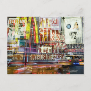Times Square bij Twilight Briefkaart